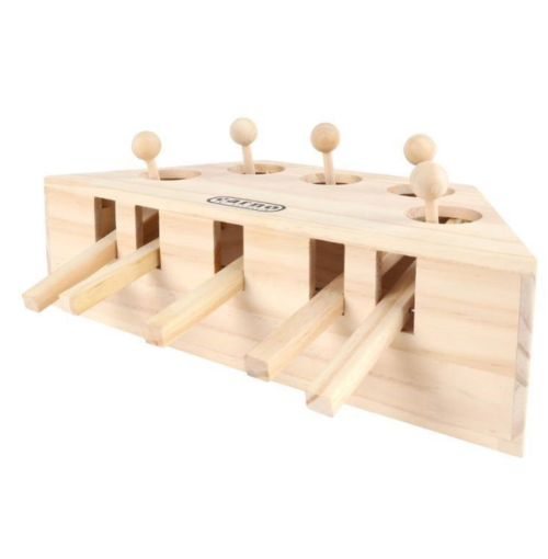 Wooden Cat Toy with Popup