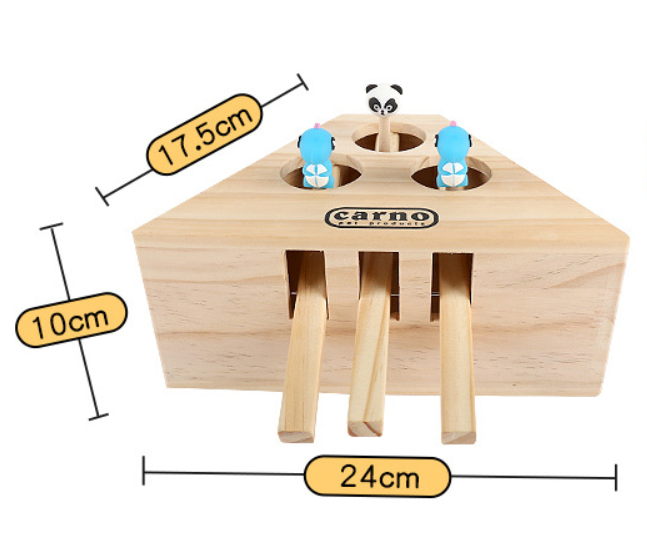 Wooden Cat Toy with Popup