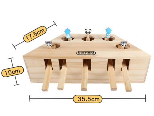 Wooden Cat Toy with Popup