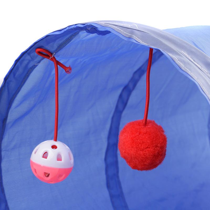 Cat 2-Way Foldable Tunnel 2x balls +bell