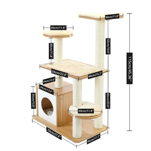 Cat Tower Scratcher Playhouse