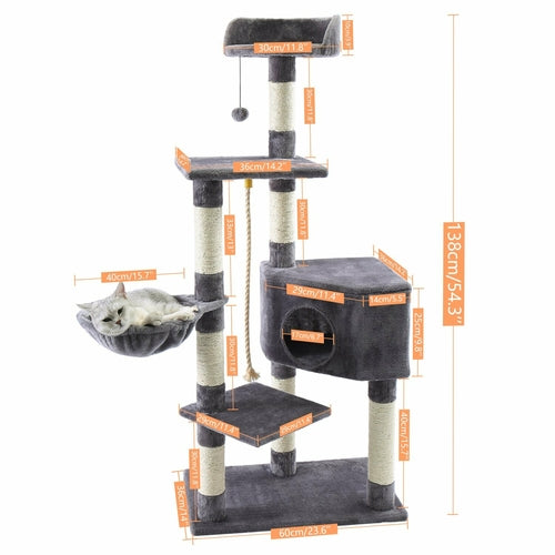 Cat Tower Scratcher Playhouse